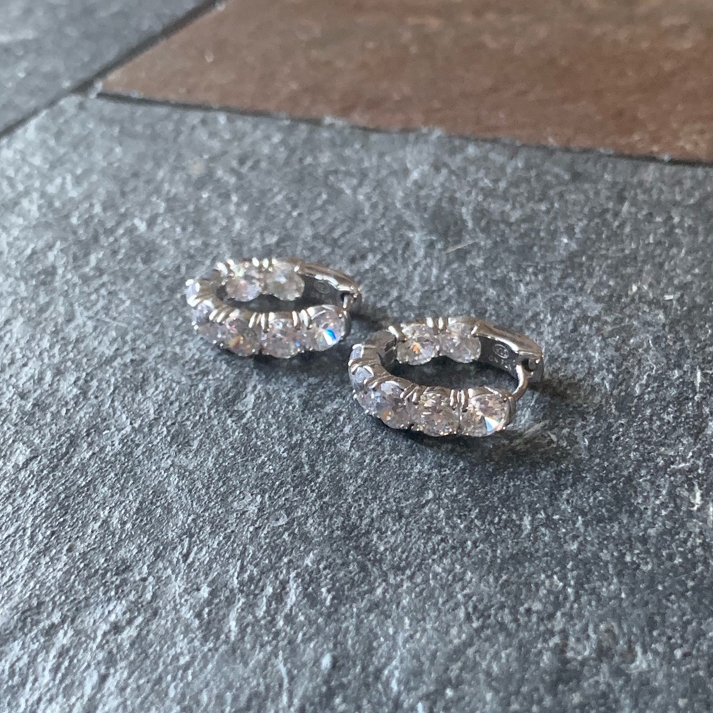 Sterling silver and CZ earrings